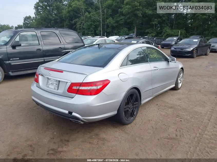 2010 Mercedes-Benz E 550 VIN: WDDKJ7CB0AF034083 Lot: 45672897