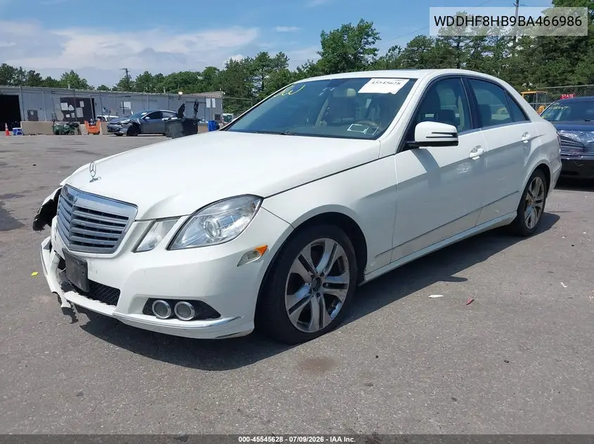2011 Mercedes-Benz E 350 4Matic VIN: WDDHF8HB9BA466986 Lot: 45545628