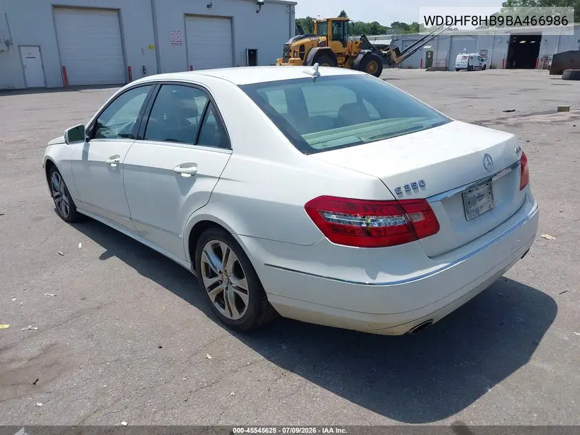 2011 Mercedes-Benz E 350 4Matic VIN: WDDHF8HB9BA466986 Lot: 45545628