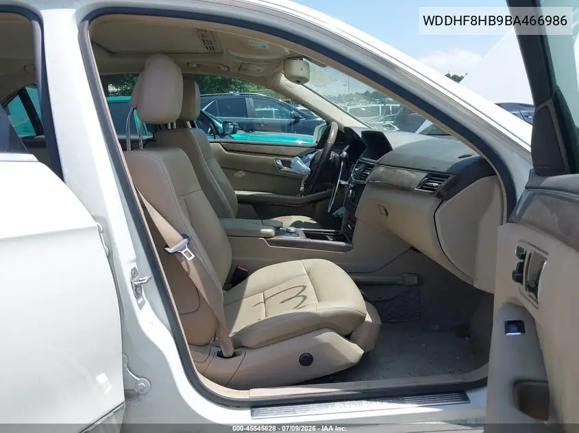 2011 Mercedes-Benz E 350 4Matic VIN: WDDHF8HB9BA466986 Lot: 45545628