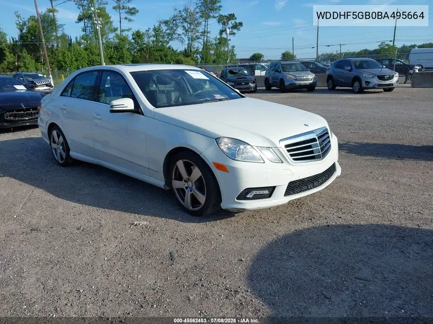 2011 Mercedes-Benz E 350 VIN: WDDHF5GB0BA495664 Lot: 45562453