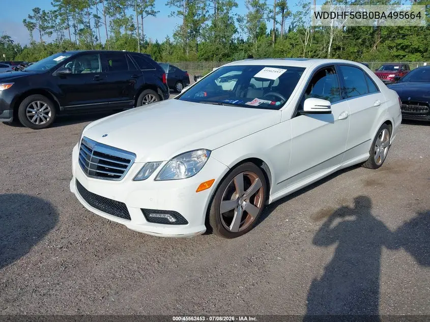 2011 Mercedes-Benz E 350 VIN: WDDHF5GB0BA495664 Lot: 45562453