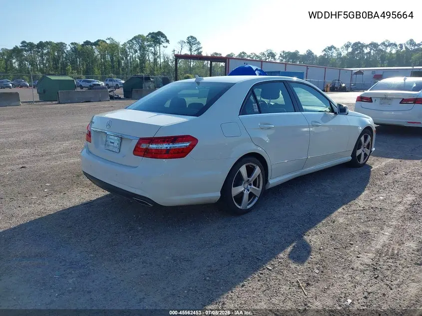 2011 Mercedes-Benz E 350 VIN: WDDHF5GB0BA495664 Lot: 45562453