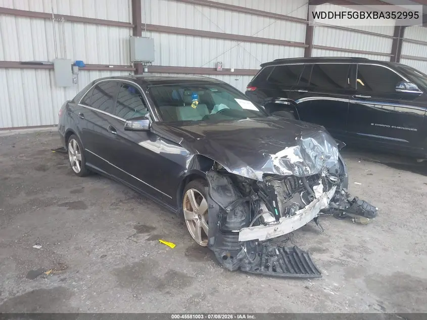 2011 Mercedes-Benz E 350 VIN: WDDHF5GBXBA352995 Lot: 45581003