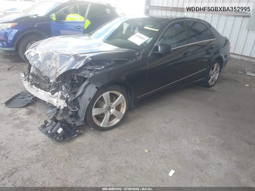 2011 Mercedes-Benz E 350 VIN: WDDHF5GBXBA352995 Lot: 45581003