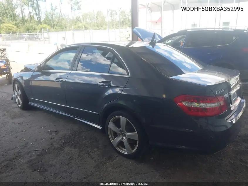 2011 Mercedes-Benz E 350 VIN: WDDHF5GBXBA352995 Lot: 45581003