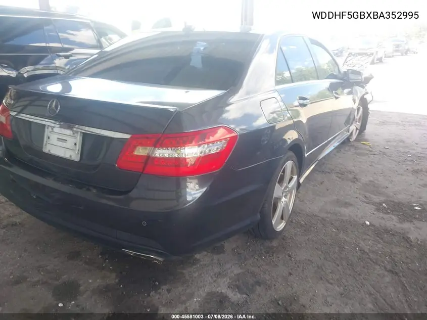 2011 Mercedes-Benz E 350 VIN: WDDHF5GBXBA352995 Lot: 45581003