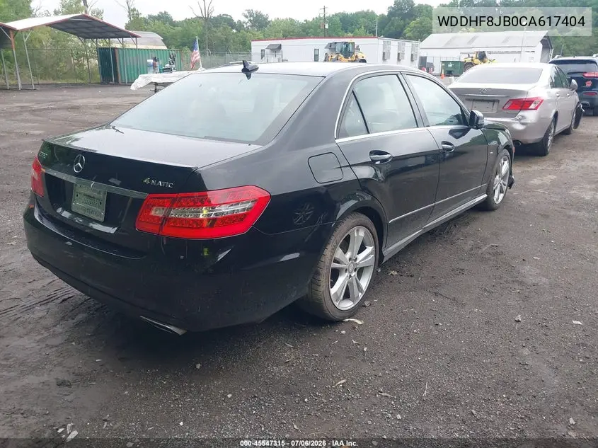 2012 Mercedes-Benz E 350 4Matic VIN: WDDHF8JB0CA617404 Lot: 45547315
