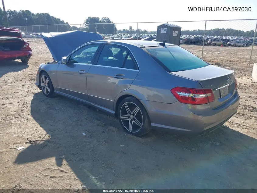 2012 Mercedes-Benz E 350 4Matic VIN: WDDHF8JB4CA597030 Lot: 45610722
