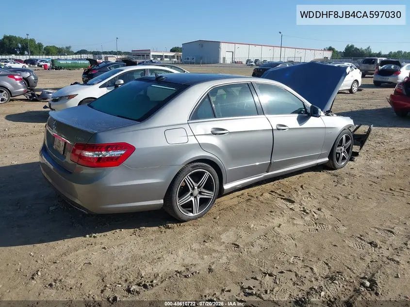 2012 Mercedes-Benz E 350 4Matic VIN: WDDHF8JB4CA597030 Lot: 45610722
