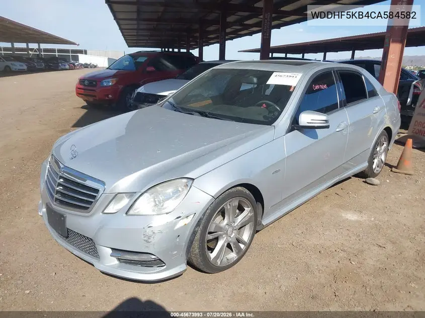 2012 Mercedes-Benz E 350 VIN: WDDHF5KB4CA584582 Lot: 45673993