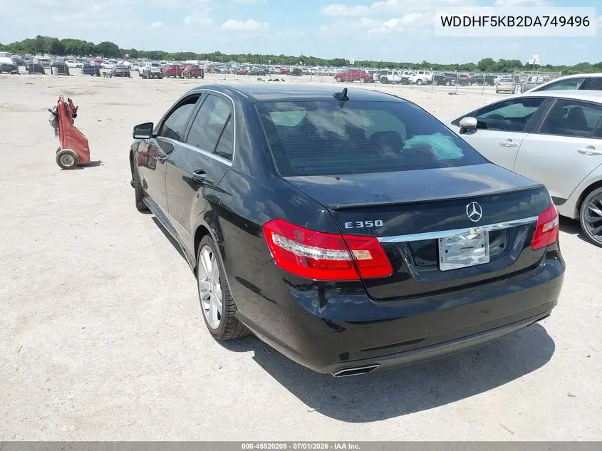 2013 Mercedes-Benz E 350 VIN: WDDHF5KB2DA749496 Lot: 45520208