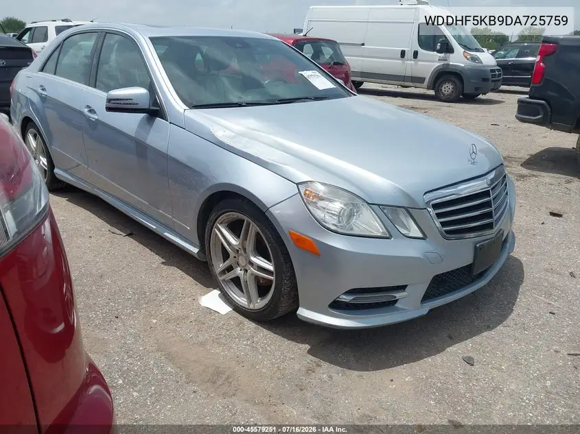 2013 Mercedes-Benz E 350 VIN: WDDHF5KB9DA725759 Lot: 45579251