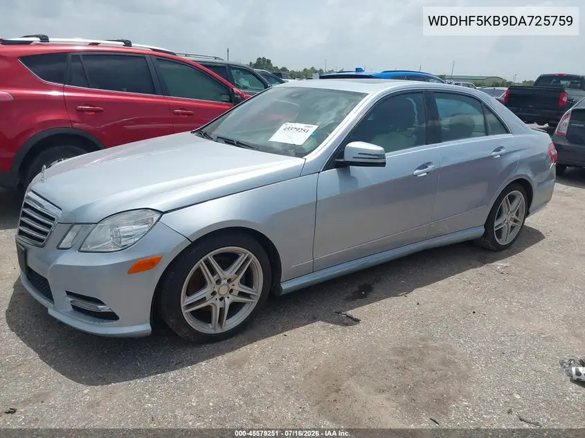 2013 Mercedes-Benz E 350 VIN: WDDHF5KB9DA725759 Lot: 45579251