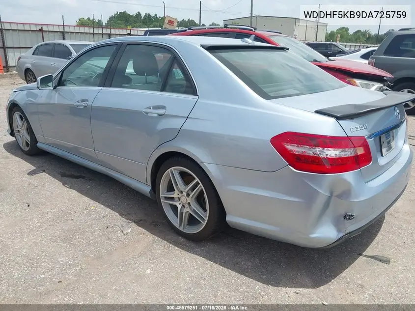 2013 Mercedes-Benz E 350 VIN: WDDHF5KB9DA725759 Lot: 45579251
