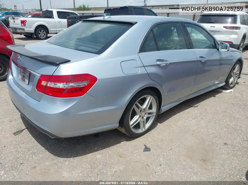 2013 Mercedes-Benz E 350 VIN: WDDHF5KB9DA725759 Lot: 45579251
