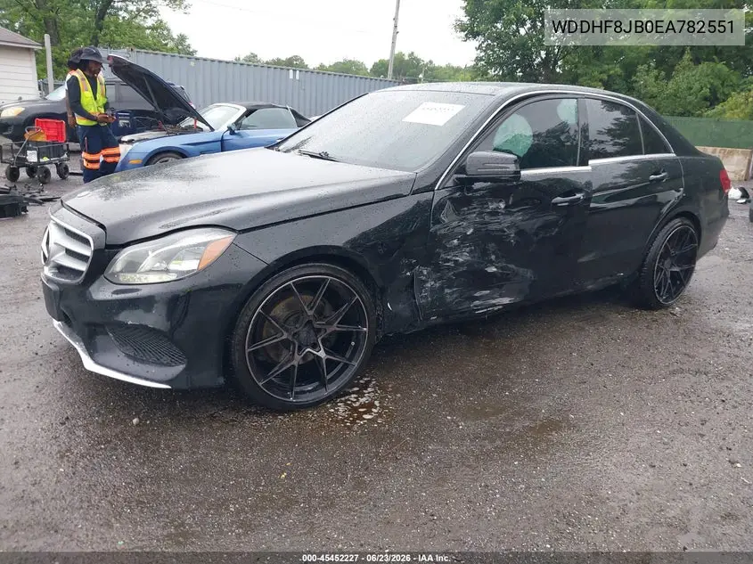 2014 Mercedes-Benz E 350 4Matic VIN: WDDHF8JB0EA782551 Lot: 45452227