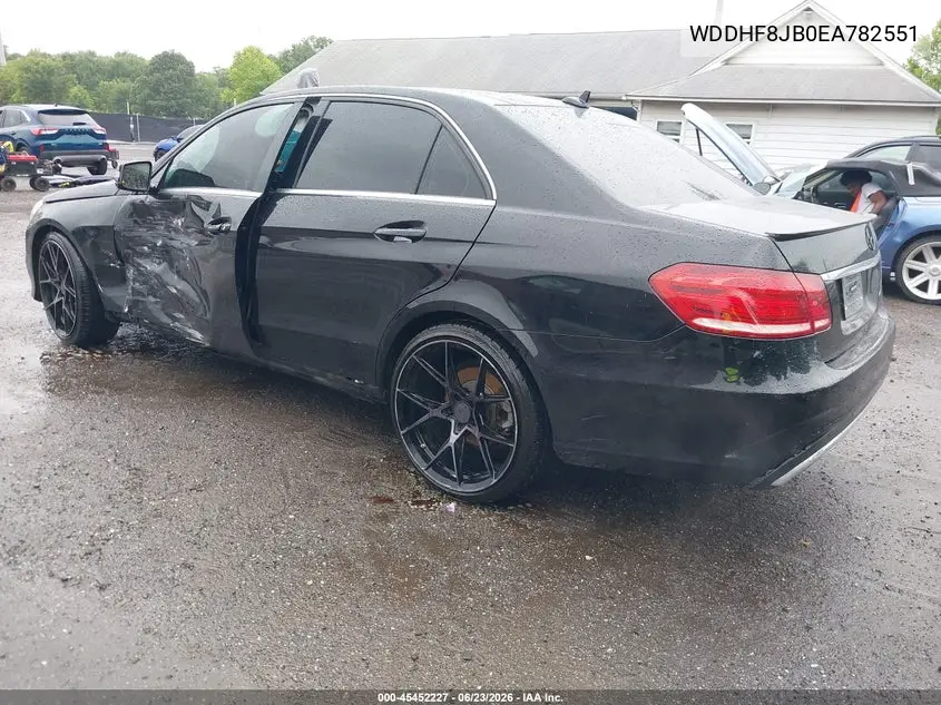 2014 Mercedes-Benz E 350 4Matic VIN: WDDHF8JB0EA782551 Lot: 45452227