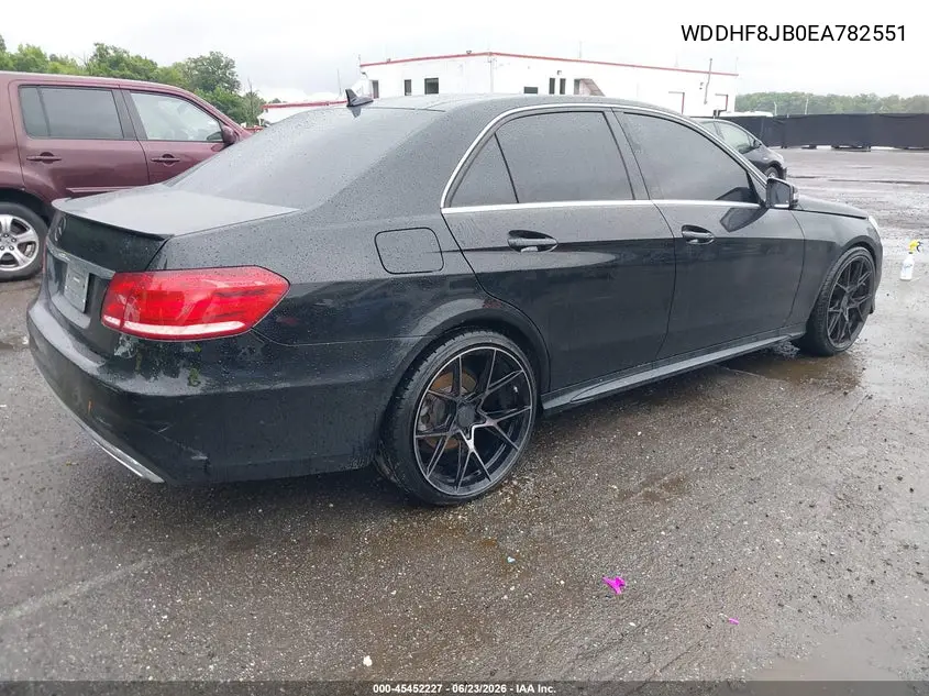 2014 Mercedes-Benz E 350 4Matic VIN: WDDHF8JB0EA782551 Lot: 45452227