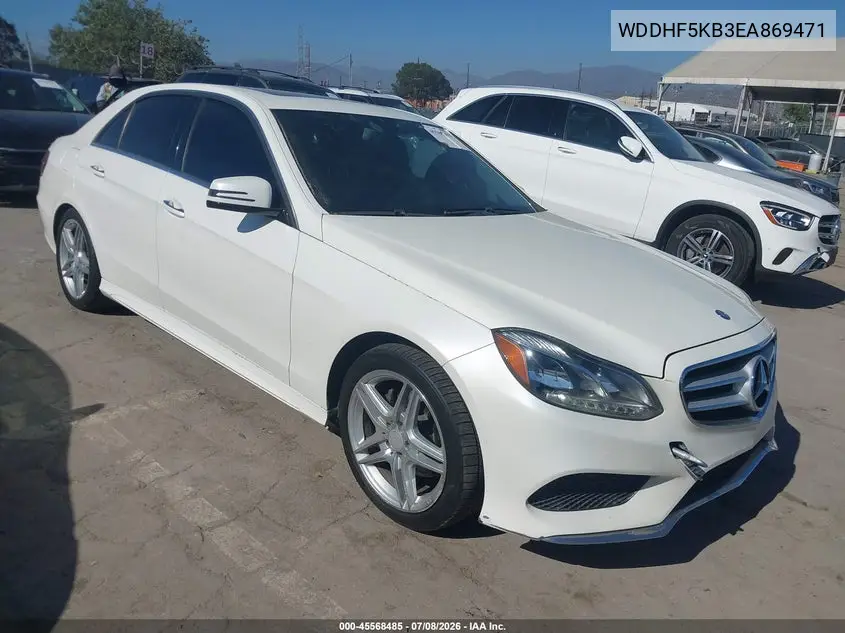 2014 Mercedes-Benz E 350 VIN: WDDHF5KB3EA869471 Lot: 45568485