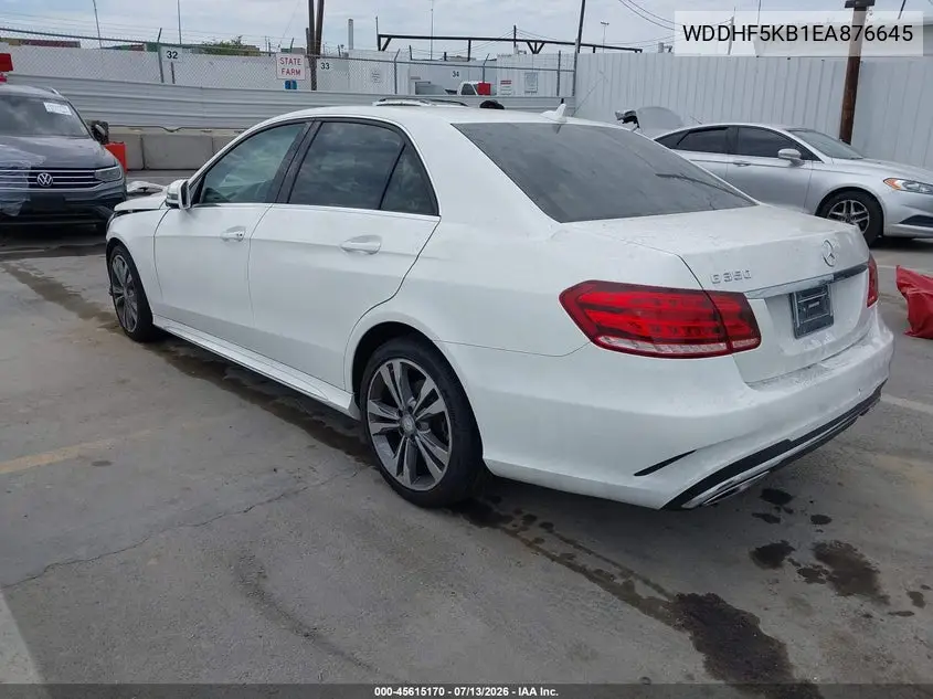 2014 Mercedes-Benz E 350 VIN: WDDHF5KB1EA876645 Lot: 45615170