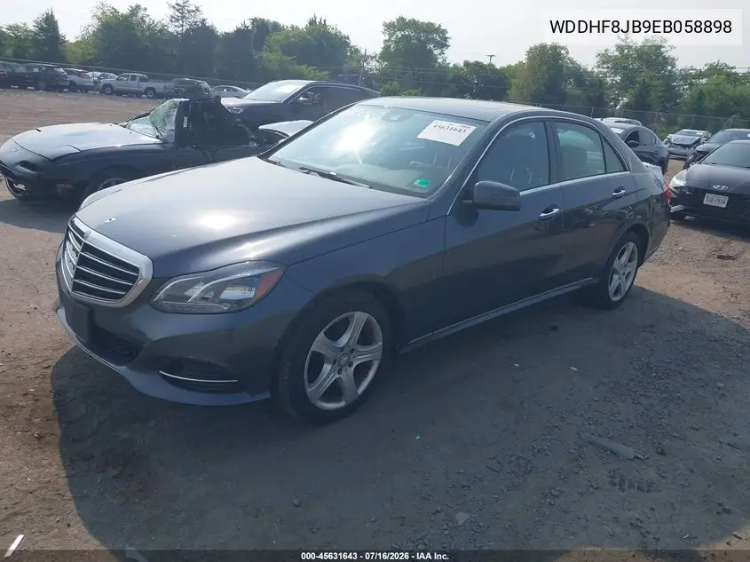 2014 Mercedes-Benz E 350 4Matic VIN: WDDHF8JB9EB058898 Lot: 45631643