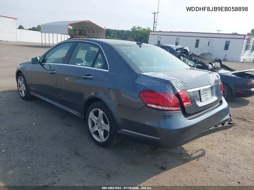 2014 Mercedes-Benz E 350 4Matic VIN: WDDHF8JB9EB058898 Lot: 45631643