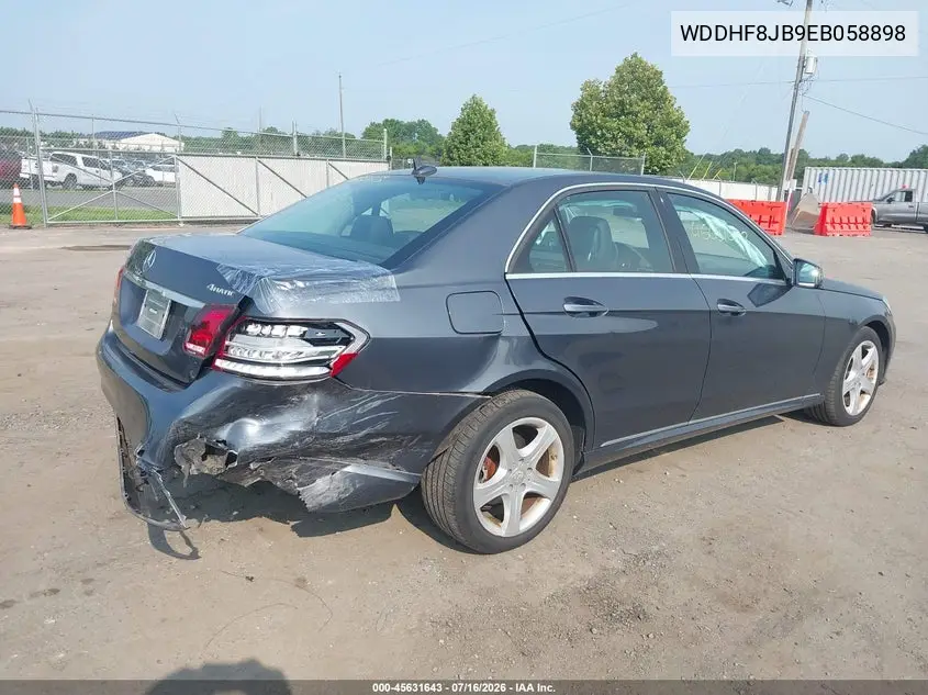 2014 Mercedes-Benz E 350 4Matic VIN: WDDHF8JB9EB058898 Lot: 45631643