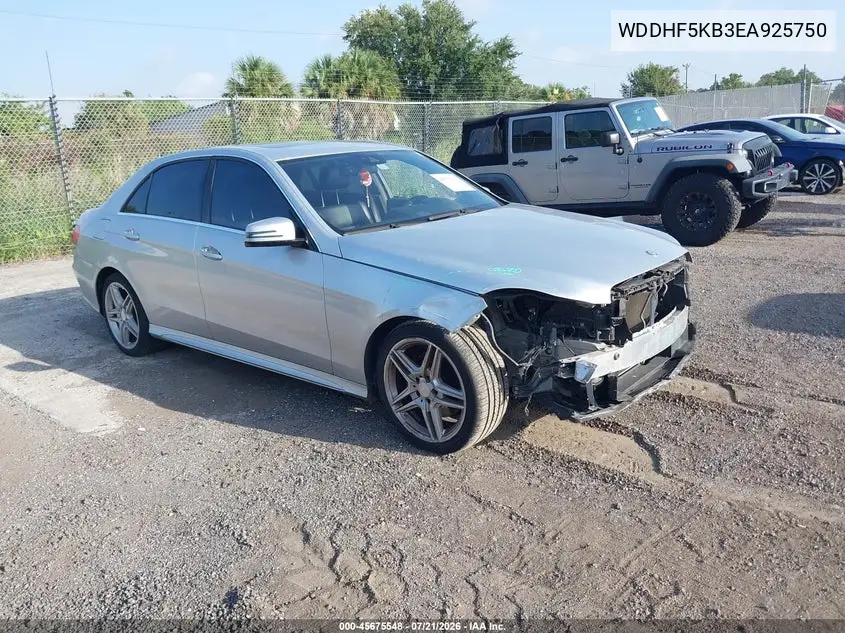 2014 Mercedes-Benz E 350 VIN: WDDHF5KB3EA925750 Lot: 45675548