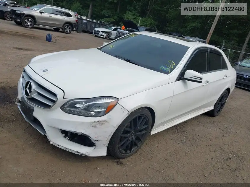 2015 Mercedes-Benz E 350 4Matic VIN: WDDHF8JB8FB122480 Lot: 45648850