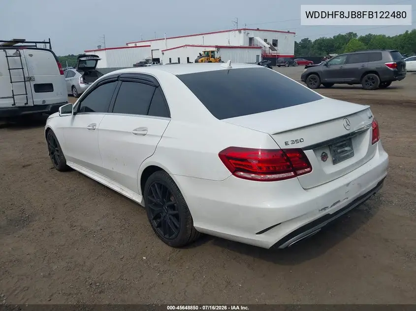 2015 Mercedes-Benz E 350 4Matic VIN: WDDHF8JB8FB122480 Lot: 45648850