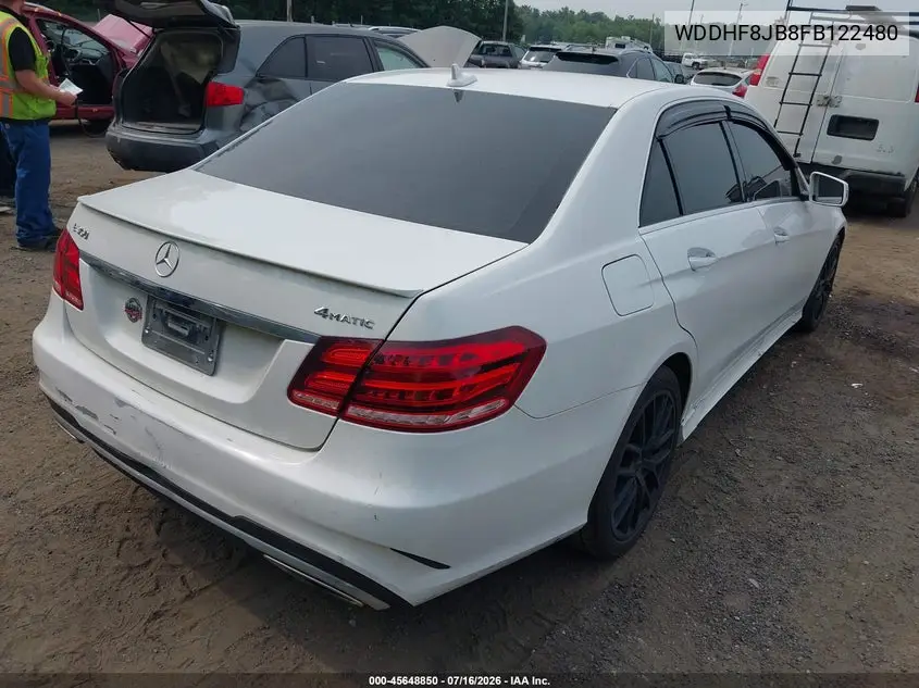 2015 Mercedes-Benz E 350 4Matic VIN: WDDHF8JB8FB122480 Lot: 45648850