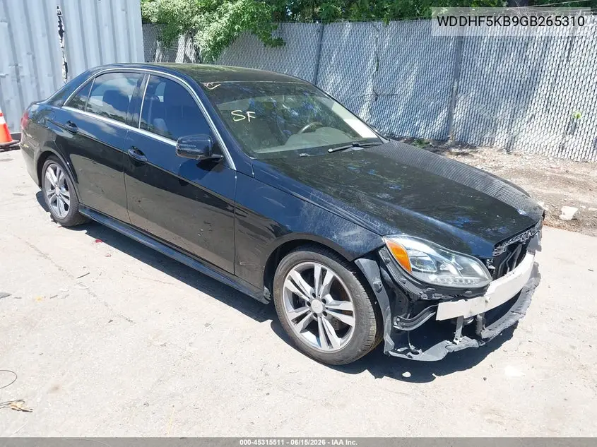 2016 Mercedes-Benz E 350 VIN: WDDHF5KB9GB265310 Lot: 45315511