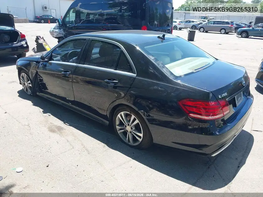 2016 Mercedes-Benz E 350 VIN: WDDHF5KB9GB265310 Lot: 45315511