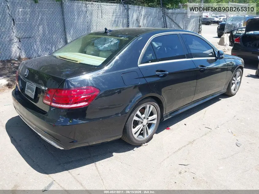 2016 Mercedes-Benz E 350 VIN: WDDHF5KB9GB265310 Lot: 45315511