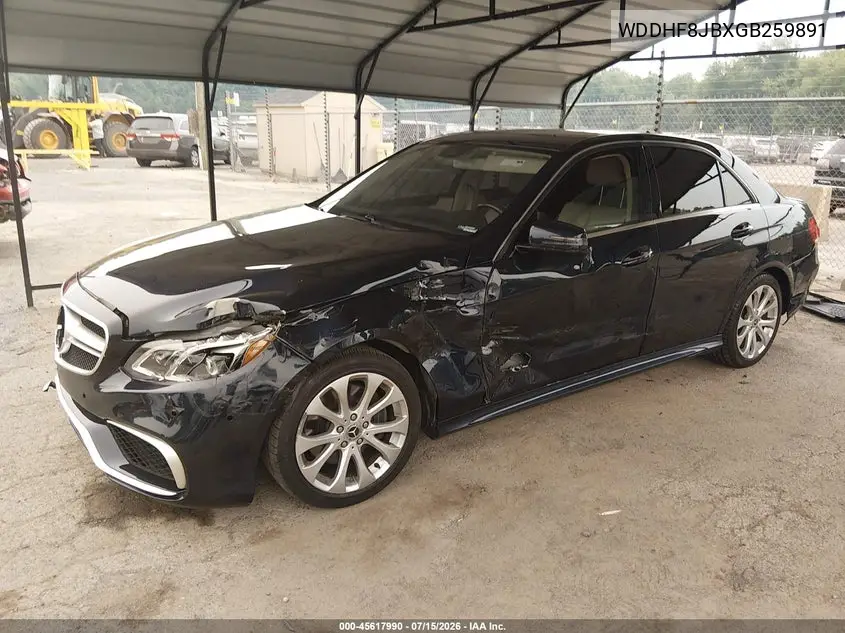 2016 Mercedes-Benz E 350 4Matic VIN: WDDHF8JBXGB259891 Lot: 45617990