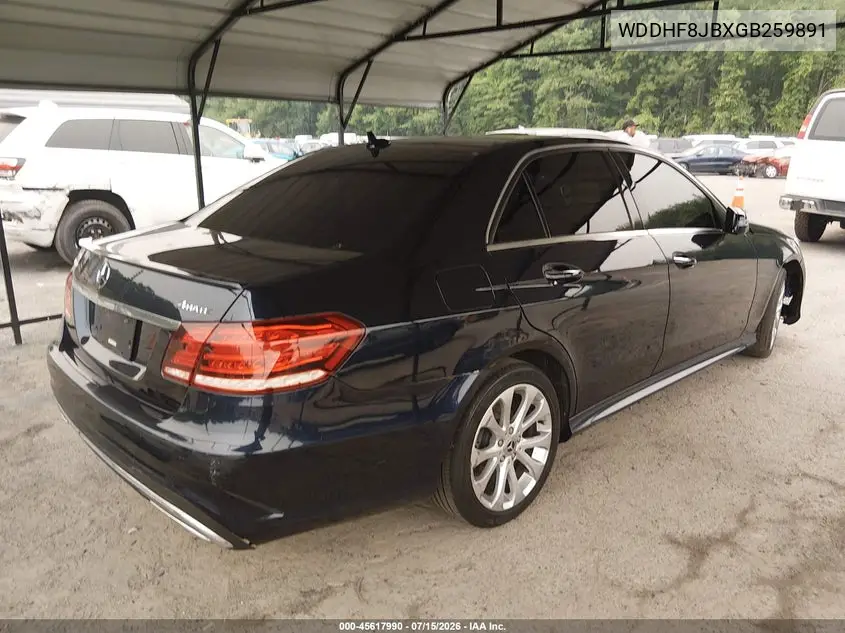 2016 Mercedes-Benz E 350 4Matic VIN: WDDHF8JBXGB259891 Lot: 45617990