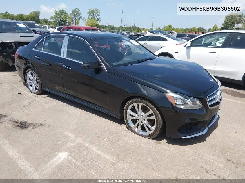 2016 Mercedes-Benz E 350 VIN: WDDHF5KB9GB306602 Lot: 45635139