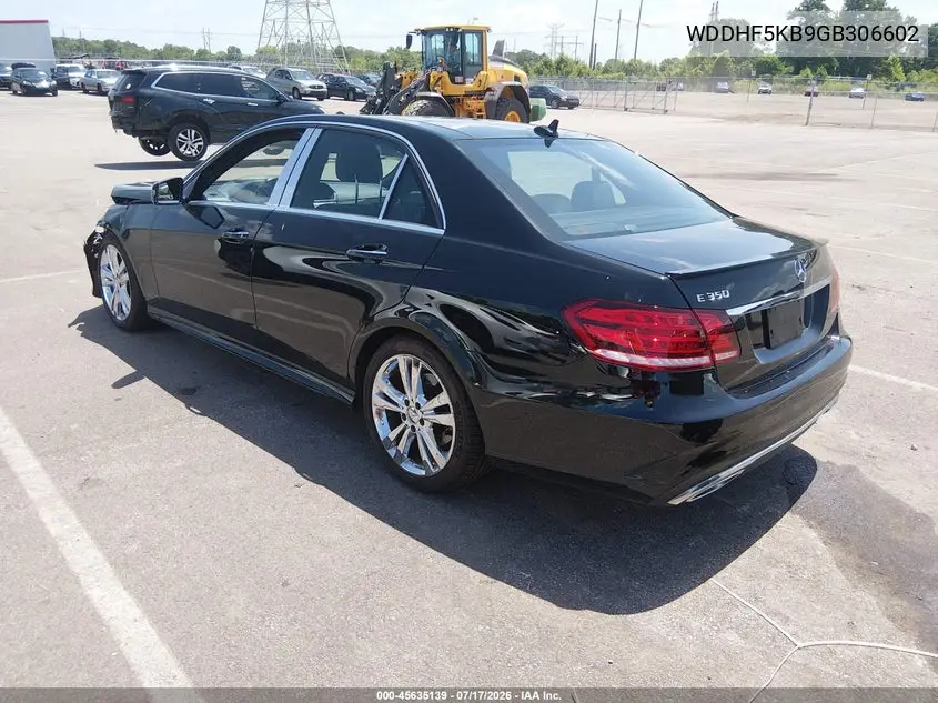 2016 Mercedes-Benz E 350 VIN: WDDHF5KB9GB306602 Lot: 45635139