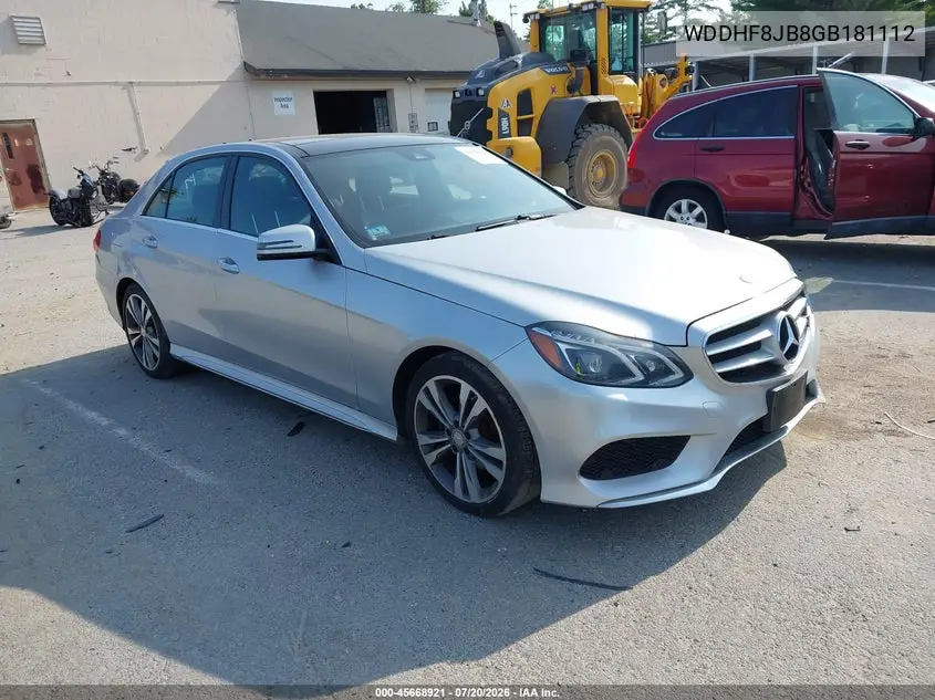 2016 Mercedes-Benz E 350 4Matic VIN: WDDHF8JB8GB181112 Lot: 45668921