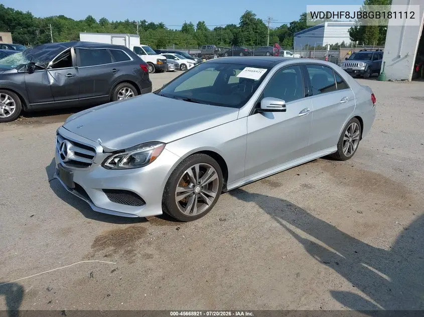 2016 Mercedes-Benz E 350 4Matic VIN: WDDHF8JB8GB181112 Lot: 45668921