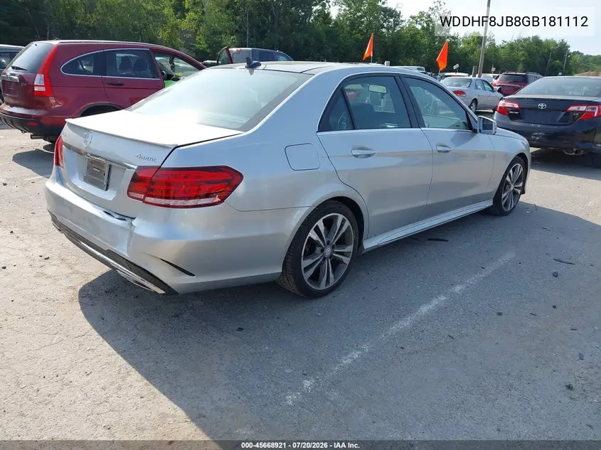 2016 Mercedes-Benz E 350 4Matic VIN: WDDHF8JB8GB181112 Lot: 45668921