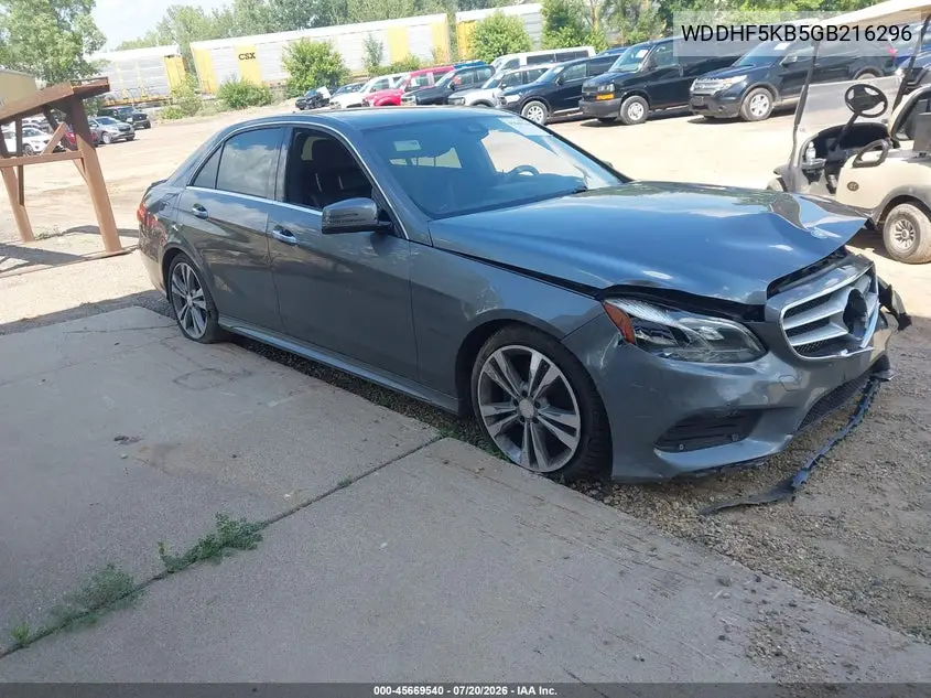 2016 Mercedes-Benz E 350 VIN: WDDHF5KB5GB216296 Lot: 45669540