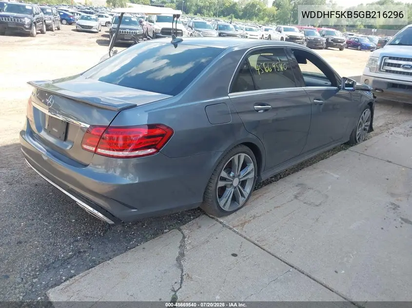 2016 Mercedes-Benz E 350 VIN: WDDHF5KB5GB216296 Lot: 45669540