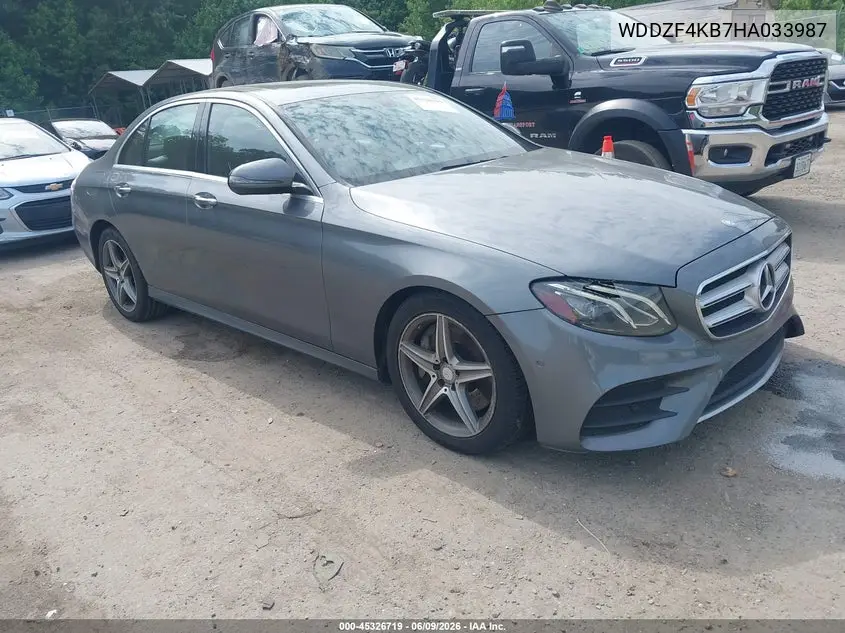 2017 Mercedes-Benz E 300 4Matic VIN: WDDZF4KB7HA033987 Lot: 45326719