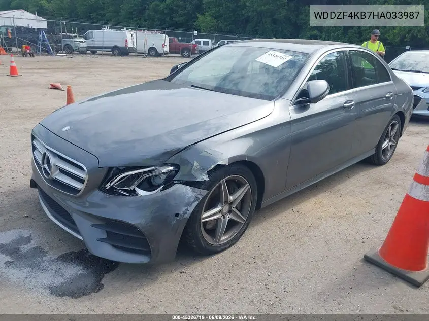 2017 Mercedes-Benz E 300 4Matic VIN: WDDZF4KB7HA033987 Lot: 45326719