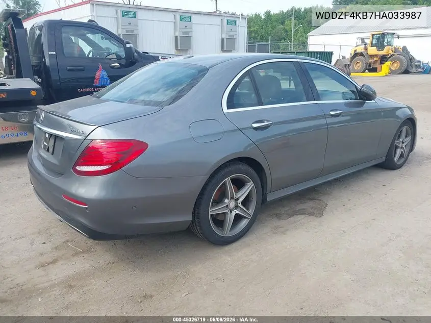 2017 Mercedes-Benz E 300 4Matic VIN: WDDZF4KB7HA033987 Lot: 45326719