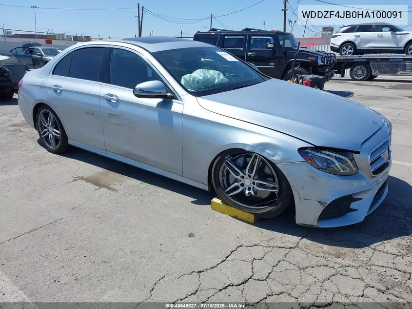 2017 Mercedes-Benz E 300 VIN: WDDZF4JB0HA100091 Lot: 45649527
