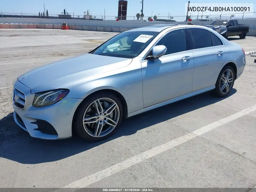 2017 Mercedes-Benz E 300 VIN: WDDZF4JB0HA100091 Lot: 45649527
