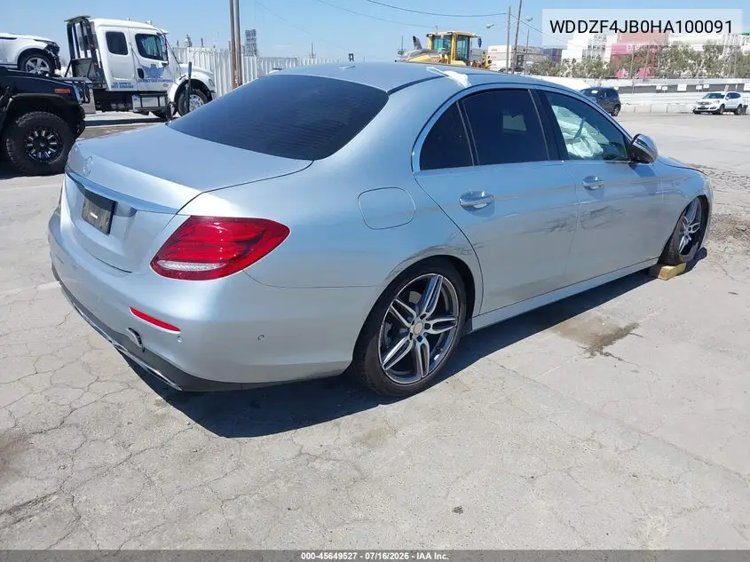2017 Mercedes-Benz E 300 VIN: WDDZF4JB0HA100091 Lot: 45649527